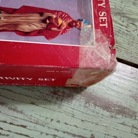 Vintage Ceramic 9 pc Nativity Set Mersco Wholesale Christmas Decoration - Picture 15 of 15